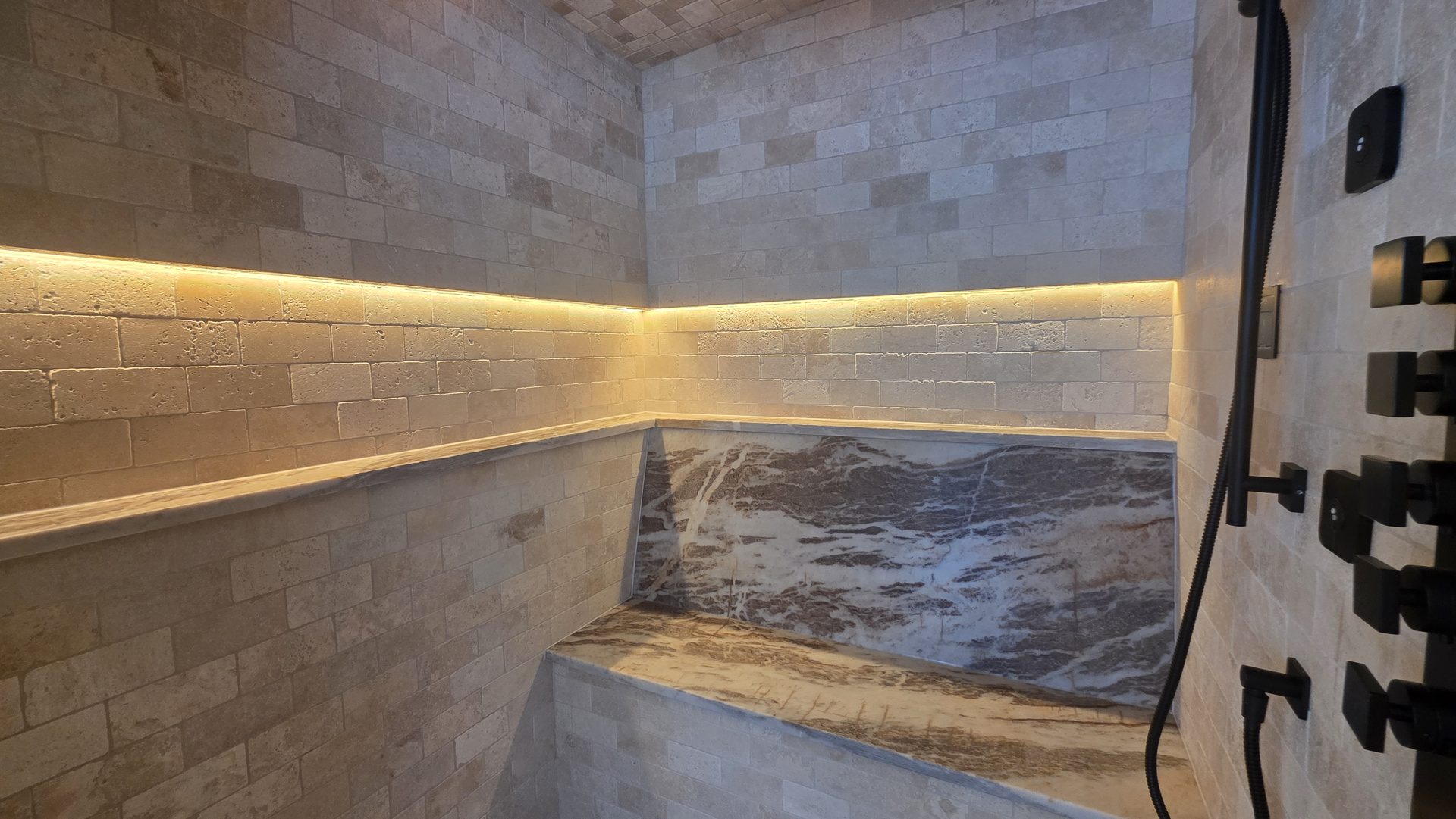 Luxury walk-in shower renovation in Calgary by Delta Home Remodeling